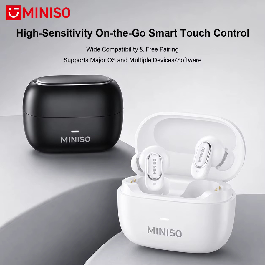 MINISO MS130 Kabellose Bluetooth In-Ear-Kopfhörer mit geringer Latenz und ENC in Schwarz - Bild 1