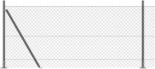 vidaXL Zaunpfosten aus Stahl in Grau, quadratisch, B/T/H: 6,0 x 6,0 x 0,8 cm (Höhe: 0,8 m) - Bild 1