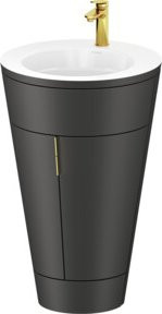 Duravit Waschtischunterschrank Starck 1 c-bonded Set in Grau mit Innenbeleuchtung, B/T/H: 56 x 86,4 x 60,5 cm - Bild 1
