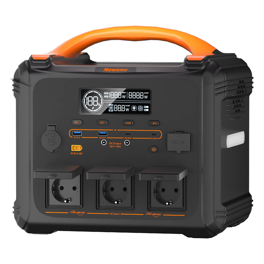 Newsmy S2000 Tragbare Powerstation 1300W Solargenerator mit 1102,5Wh LMFP-Batterie für Outdoor, Camping und Notstromversorgung zu Hause - Bild 6