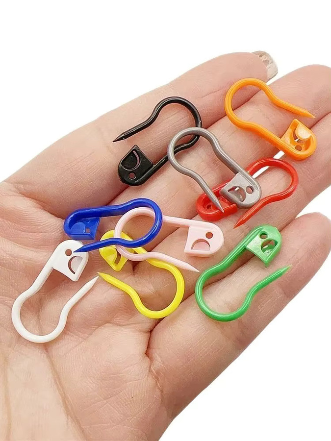 SACOORA Strickmarker aus Kunststoff in Bunt und Weiß, 100 Stück Häkelclips und Sicherheitsstichmarker für DIY-Bastelarbeiten - Bild 4