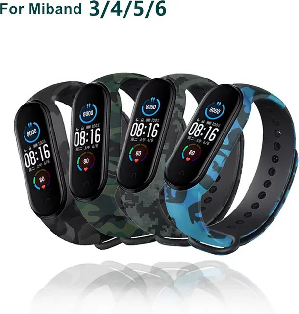 TINUORA Uhrenarmband Silikon, Xiaomi Mi Band 5 6 4 3, Unisex - Bild 1