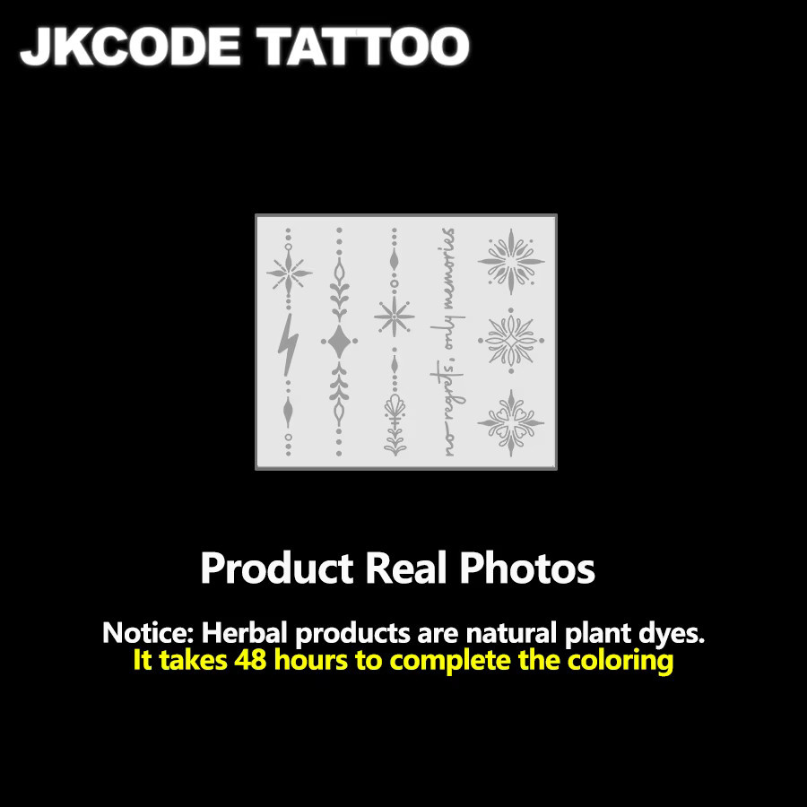 JKCODE TATTOO Mehndi Design Ramadan Semipermanente Tattoos - Bild 4