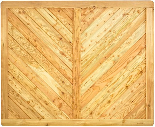 GartenLand Massivzaun NIZZA Holzzaun aus Lärche, Farbe Braun, blickdicht, B/H: 180 x 150 cm - Bild 1