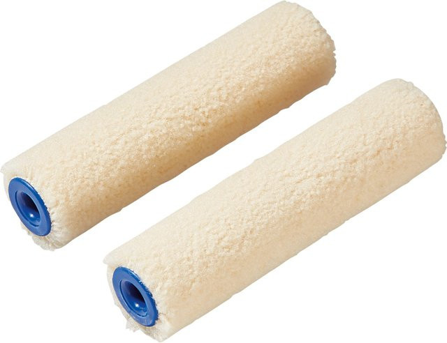 LUX-TOOLS Mini Filzwalze aus Polyester, Weiß, 2 Stück, Durchmesser: 10 cm - Bild 1