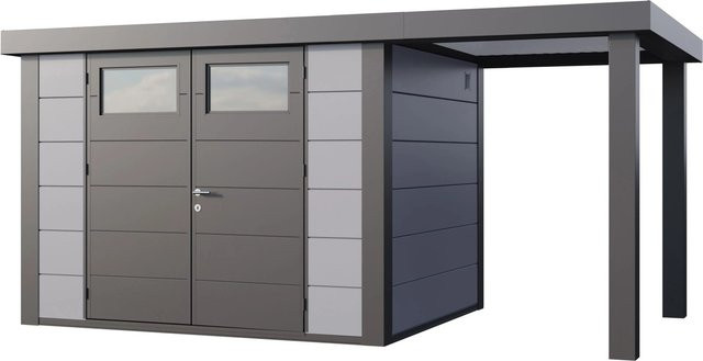 Telluria Gerätehaus Classico in Grau mit Außenmaß B/H/T: 486 x 219 x 258 cm - Bild 1