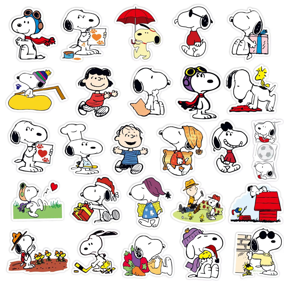Bandai Snoopy Aufkleber, Nachfüllpack, 50-teiliges Set, Bunt / Mehrfarbig - Bild 3