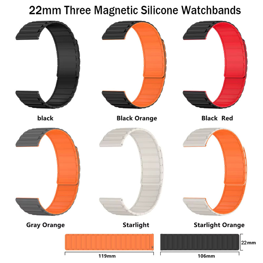 COROS Uhrenarmband Silikon, Magnetische Schleife, Schwarz - Bild 3