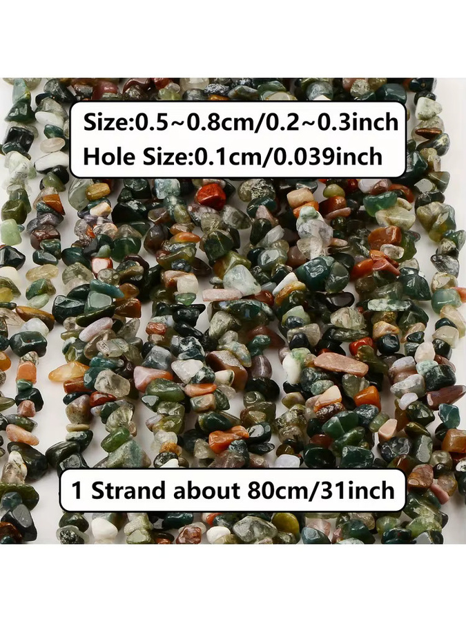 NASSBORO Achat Perlen, 5-8mm, Indische Perlen, DIY - Bild 6