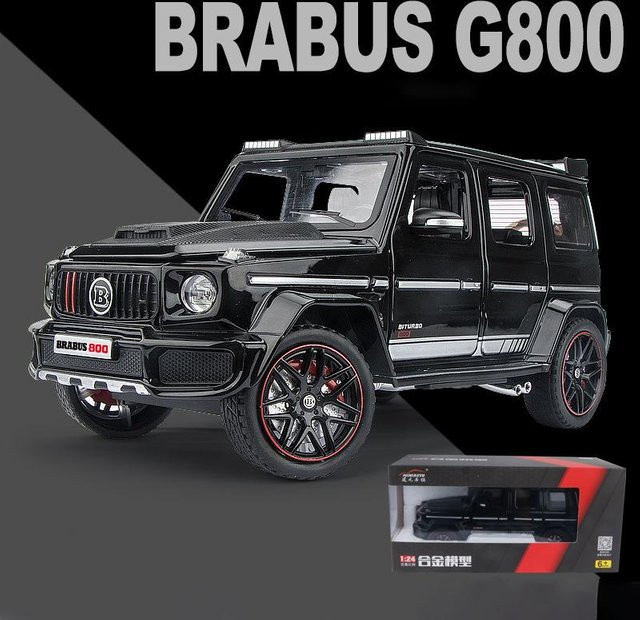 Brabus G800 Legierungsautomodell, Druckgussauto, Maßstab 1:24, schwarz, mit Licht und Sound, ab 3 Jahren - Bild 1