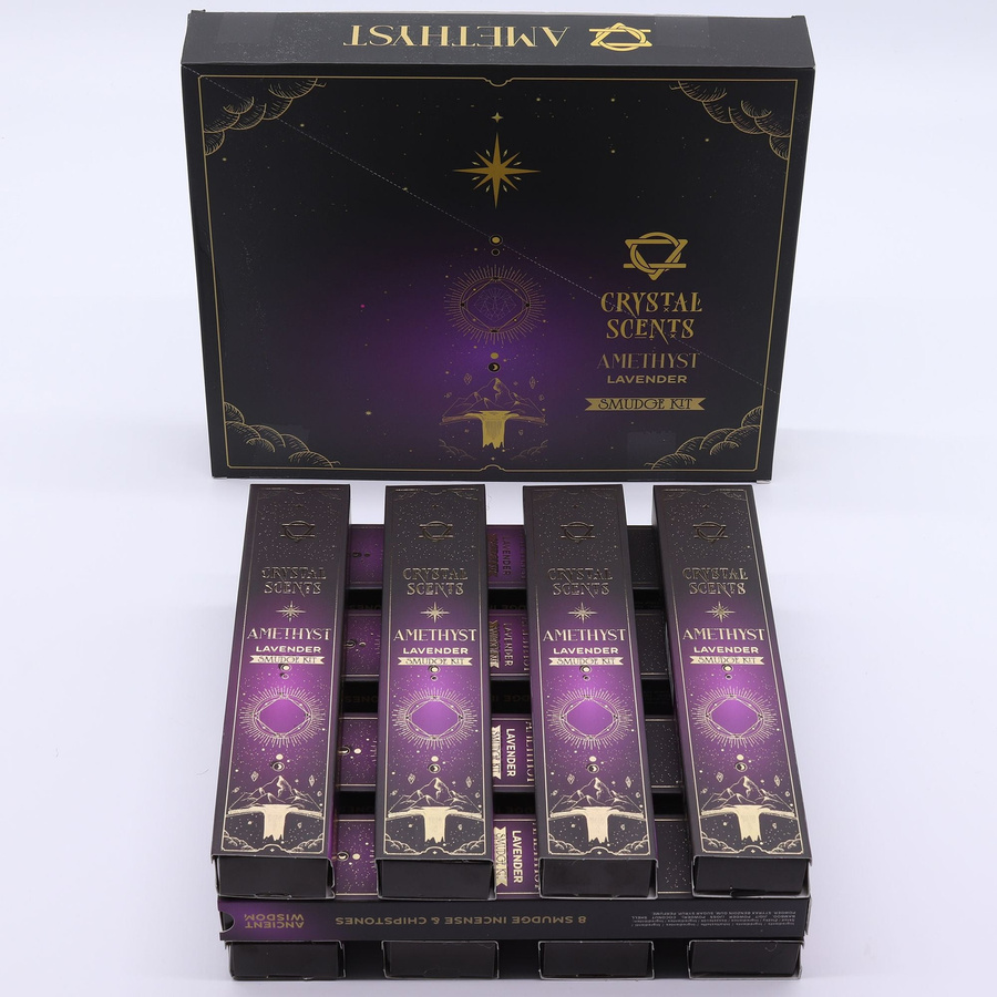 SHAMTAM Amethyst Kristall Düfte Räucherstäbchen Lavendel Purple - Bild 6