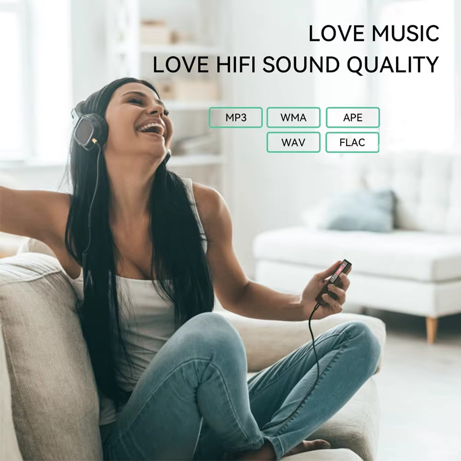 Kebidu Tragbarer MP3-Player mit Bluetooth 5.0, 1,8 Zoll Display, Eingebautem Lautsprecher, FM-Radio und E-Book-Funktion in Schwarz oder Weiß - Bild 4