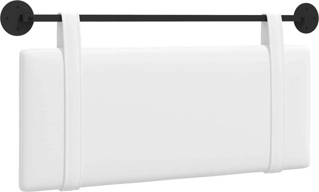 vidaXL Wandmontiertes Polsterpaneel in Weiß mit Stoffbezug, B/H/T: 110 x 55 x 5 cm - Bild 1