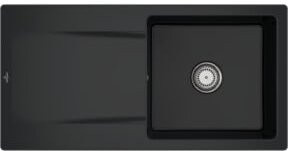 Villeroy & Boch Spüle Siluet in Pure Black aus Keramik mit rundem Becken, Breite: 60 cm - Bild 1