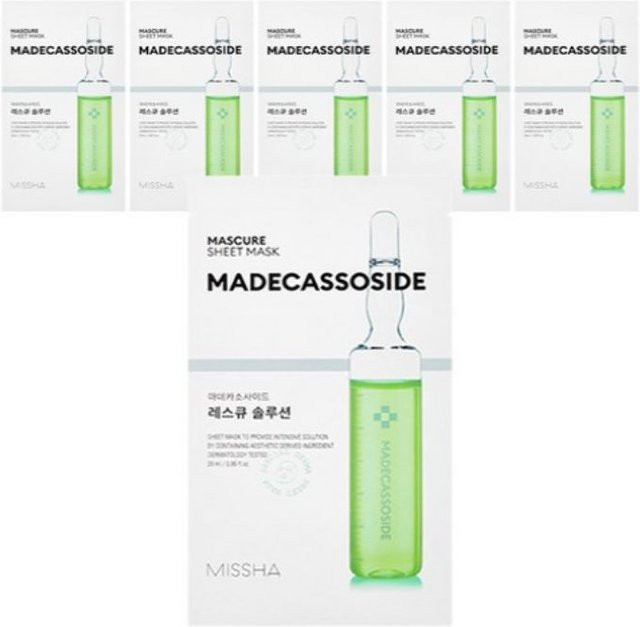 MISSHA Mascure Rescue Solution Tuchmaske, 6 Stück, für trockene Haut - Bild 1