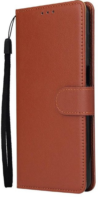 Leder Flip Case Brieftasche für Huawei P30 Lite, P30 Pro, P30 und P20 Lite in Braun, stoßfeste Handyhülle Etui - Bild 1