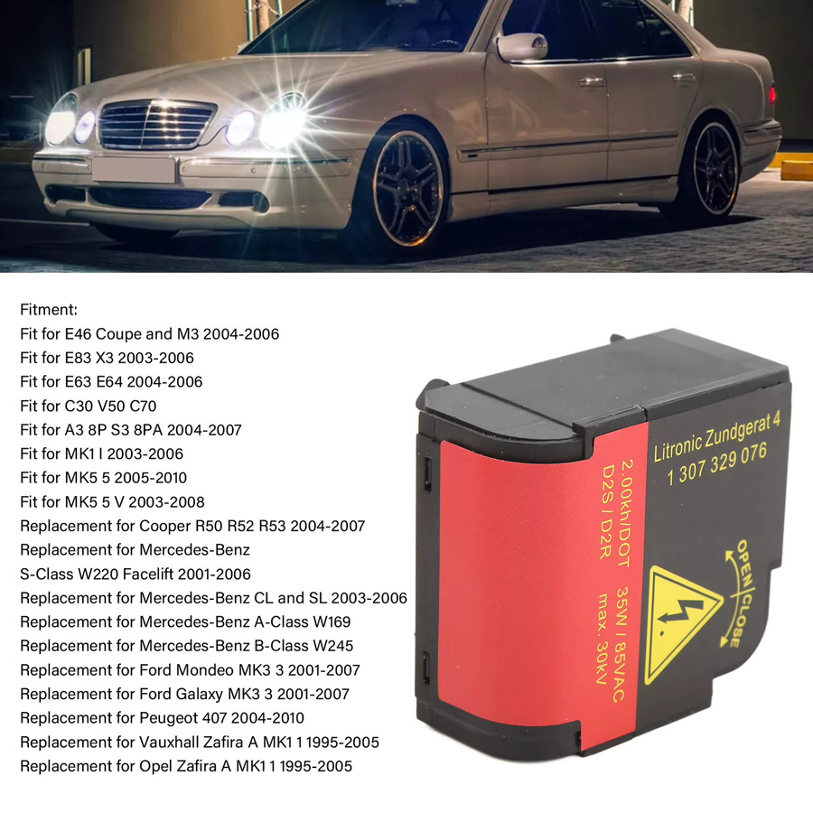 YOSOO Xenon Scheinwerfer Zünder Vorschaltgerät D2S D2R Lampenfassung in Schwarz für Mini Cooper R50 R52 R53 Modelle 2004 bis 2007 - Bild 3