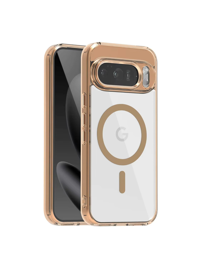 Transparente magnetische kabellose Ladehülle mit Anti-Drop-Airbag-Schutz für Google Pixel 10 Pro XL, Pixel 10 Pro und Pixel 9A - Bild 4