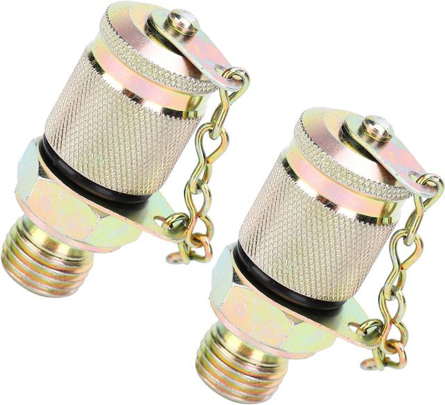 2 Stück Hydraulik-Testadapter Messpunkt Kupplungswerkzeug für Hochdruckschlauchanschlüsse, Farbe: Silber - Bild 1