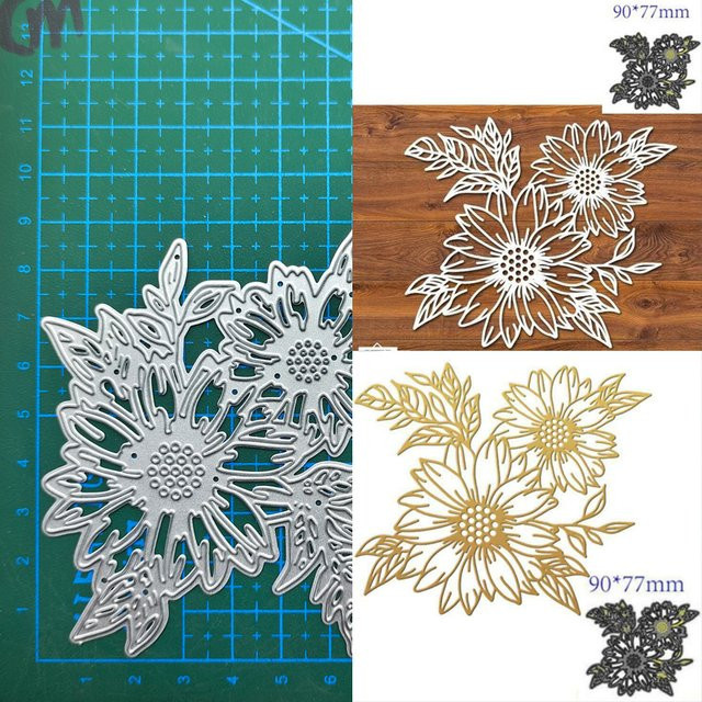 Metall-Stanzform Ozeanblume-Serie für Papierhandwerk in Silber - Bild 1