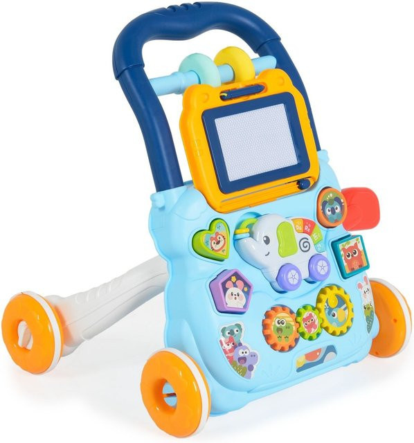 Moni Lauflernwagen Elefant, Formsortierer, Maltafel, Musikfunktion, blau, ab 1 Jahr - Bild 1