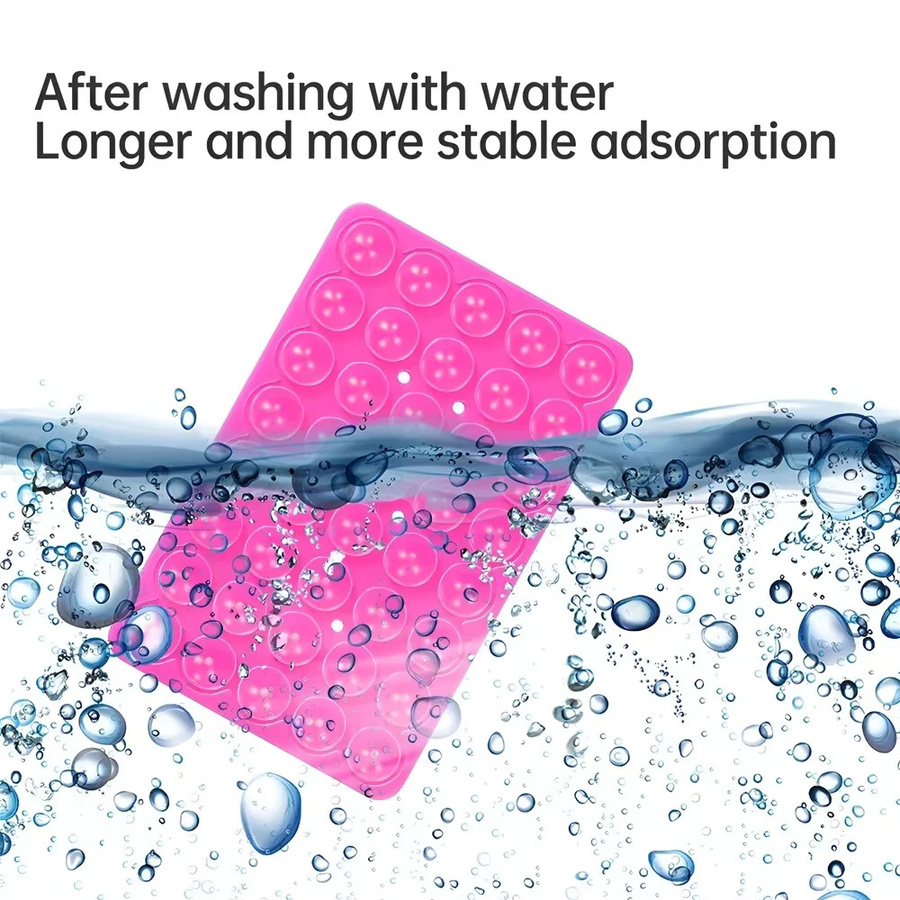 OLPAY Silikon Handyhülle mit doppelseitigem Saugständer für iPhone und Samsung Galaxy S24 S23 Ultra in Grau und Pink - Bild 2