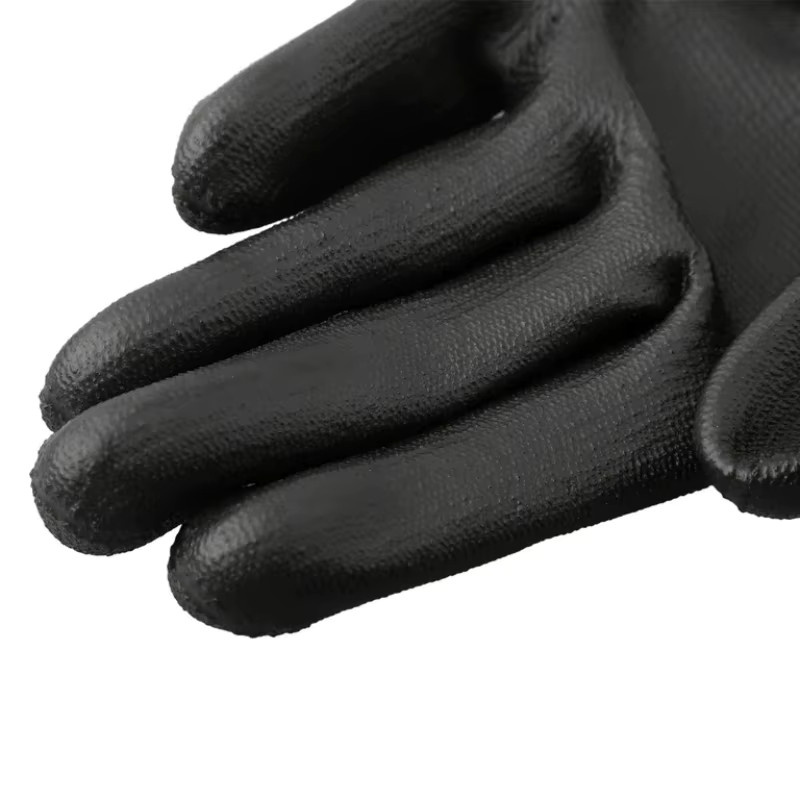 INMAICH Sicherheits-Arbeitshandschuhe mit PU-Beschichtung, 2 Paar, Anti-Grip und nahtlos gestrickt, ideal für Mechaniker und Gartenarbeit - Bild 4