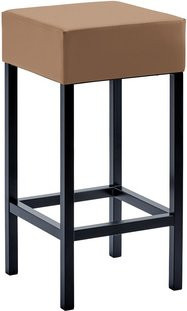 Mayer Sitzmöbel Barhocker 1113 in Braun mit Kunstleder und Metallgestell, B/T/H: 34 x 34 x 65 cm - Bild 1