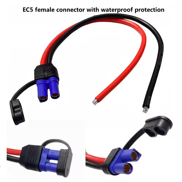 Silikon-Verlängerungskabel mit EC5-Stecker auf EC5-Buchse, 10 AWG, 100 A, für Li-Ionen-Akkus, Flugzeuge und Autos - Bild 2