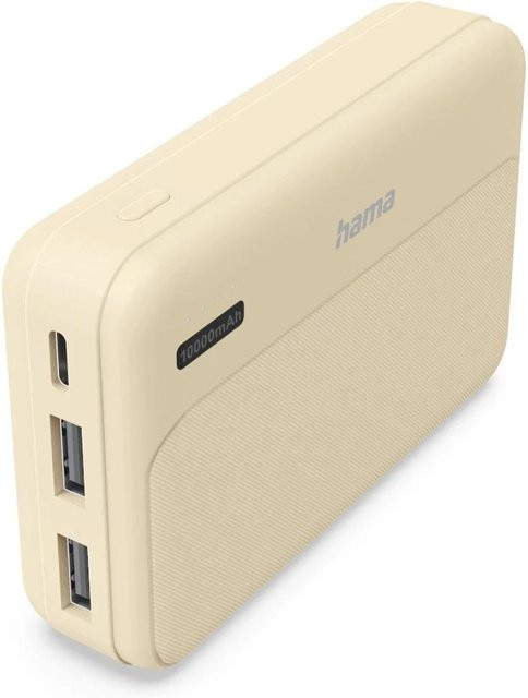 Hama Power Pack Pocket 10 Powerbank 10000mAh mit 2x USB-A in Sand - Bild 1