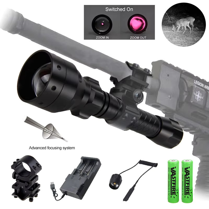 VASTFIRE 850 nm Infrarot-Taschenlampe mit einstellbarem Fokus in Schwarz - Bild 5