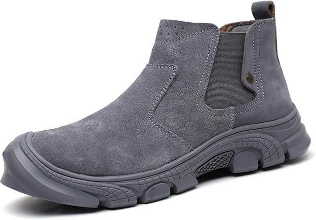 Avant-garde Arbeitsschutzschuhe für Herren aus Leder in Grau, Größe 46, mit Stahlkappe, bruch- und durchtrittsicher sowie rutschfester Gummisohle - Bild 1
