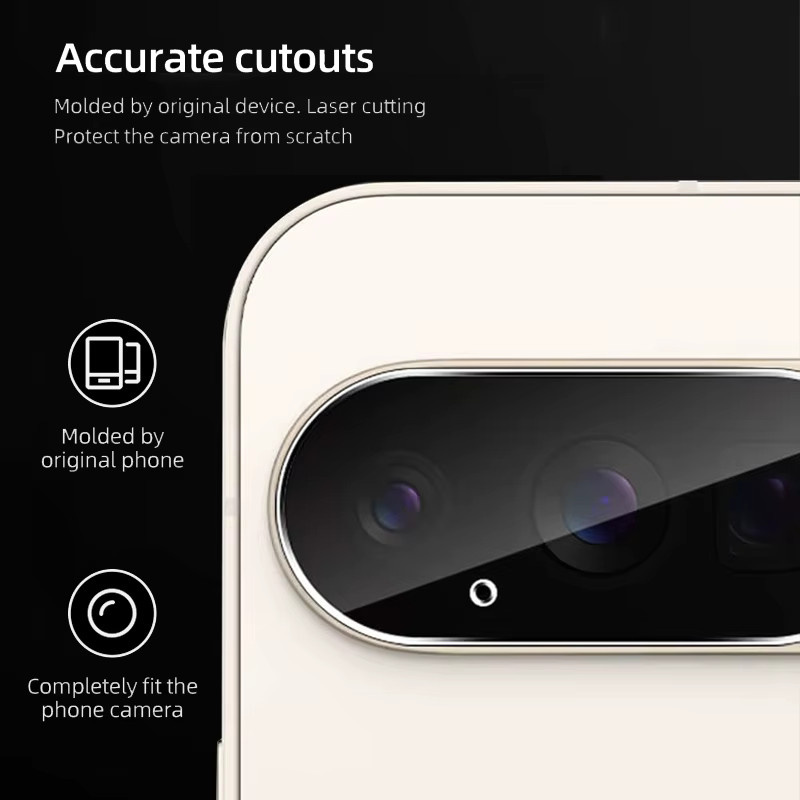 Kameraschutz aus gehärtetem Glas für Google Pixel 10, Pixel 10 Pro, Pixel 10 Pro XL und Pixel 10 Pro Fold, transparent - Bild 4