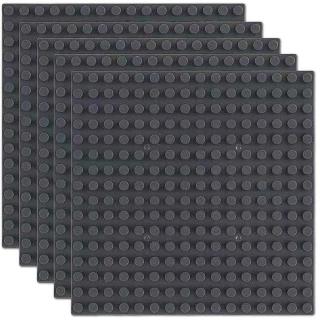 Wucifang Bags Grundplatten für Bausteine, 5-teiliges Set, Schwarz - Bild 1