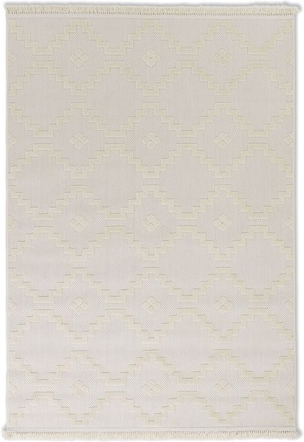 Teppich SCHÖNER WOHNEN SUMMER in Weiß und Beige mit geometrischem Design, B/T: 190 x 133 cm - Bild 1