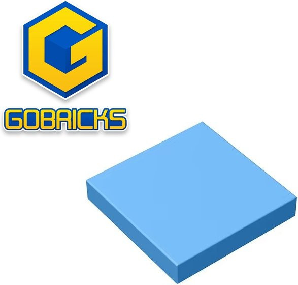 Gobricks GDS-561 Tile 2 x 2, Zubehör, Blau - Bild 1