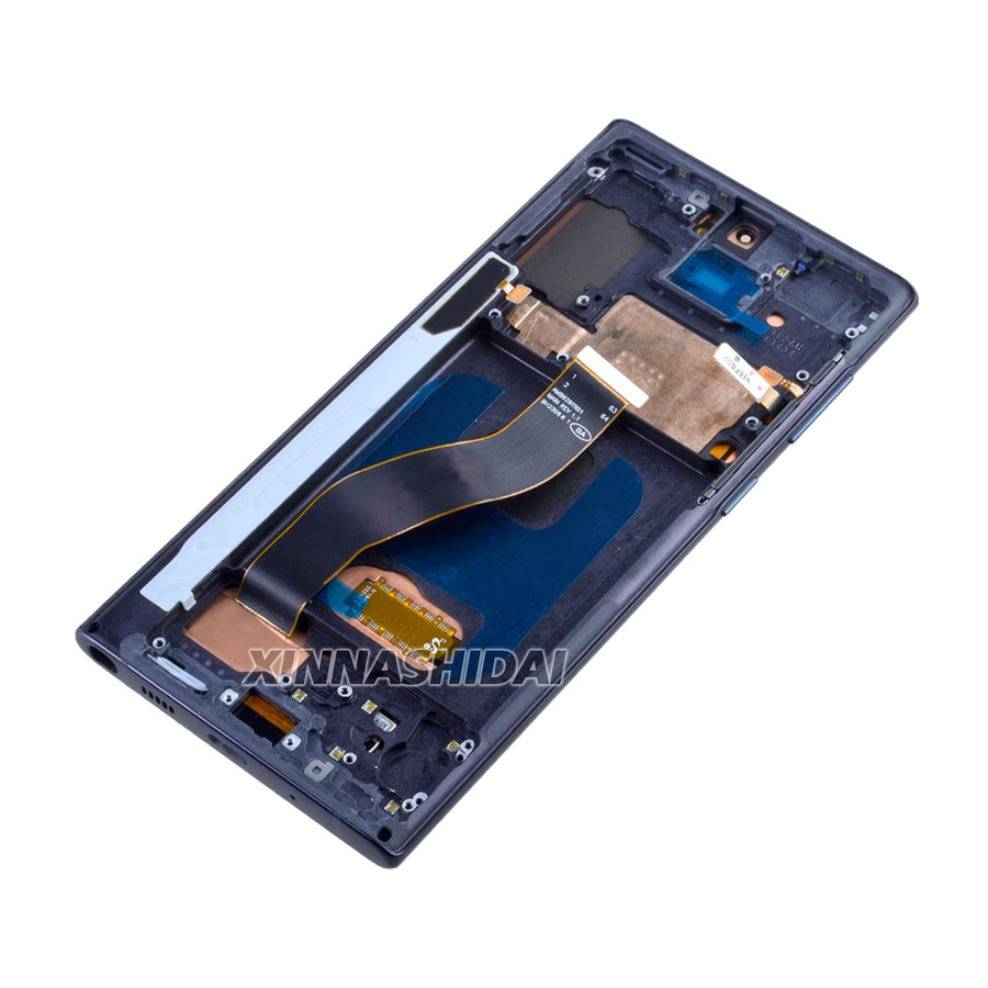 Samsung Galaxy Note 10 OLED-LCD Display mit Touchscreen Digitizer Montage und Rahmen in Schwarz - Bild 3