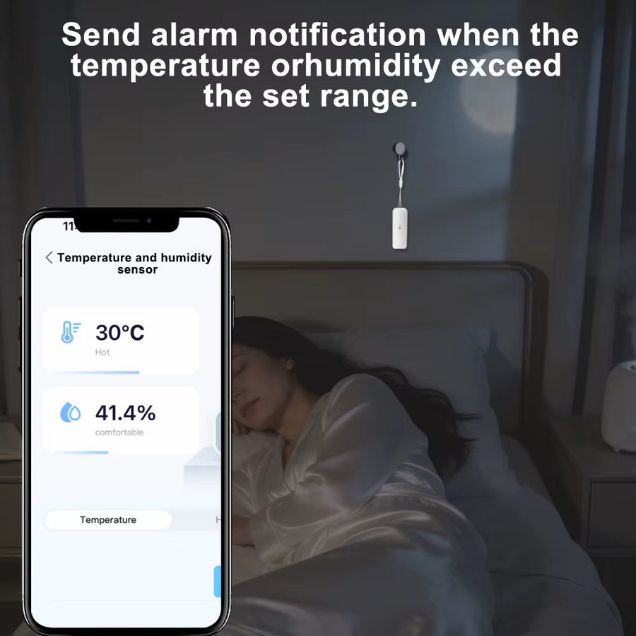 Lincukoo Smart Zigbee 3.0 Temperatur- und Feuchtigkeitssensor in Weiß für Smart Home Assistant mit Zigbee2MQTT und Ewelink Unterstützung - Bild 5