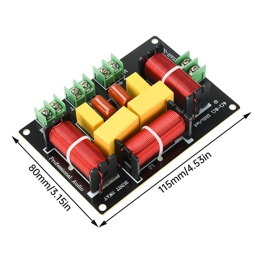diymore 3-Wege Audio-Lautsprecher-Crossover-Modul 200W für Höhen und Mittelton in Schwarz, 5300Hz-5500Hz - Bild 6