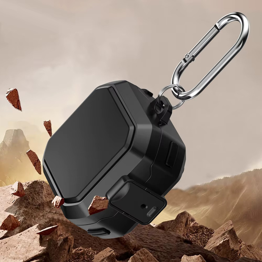Schutzhülle für Samsung Galaxy Buds 4 und Buds 4 Pro mit Schlüsselanhänger in Schwarz und Gelb - Bild 4
