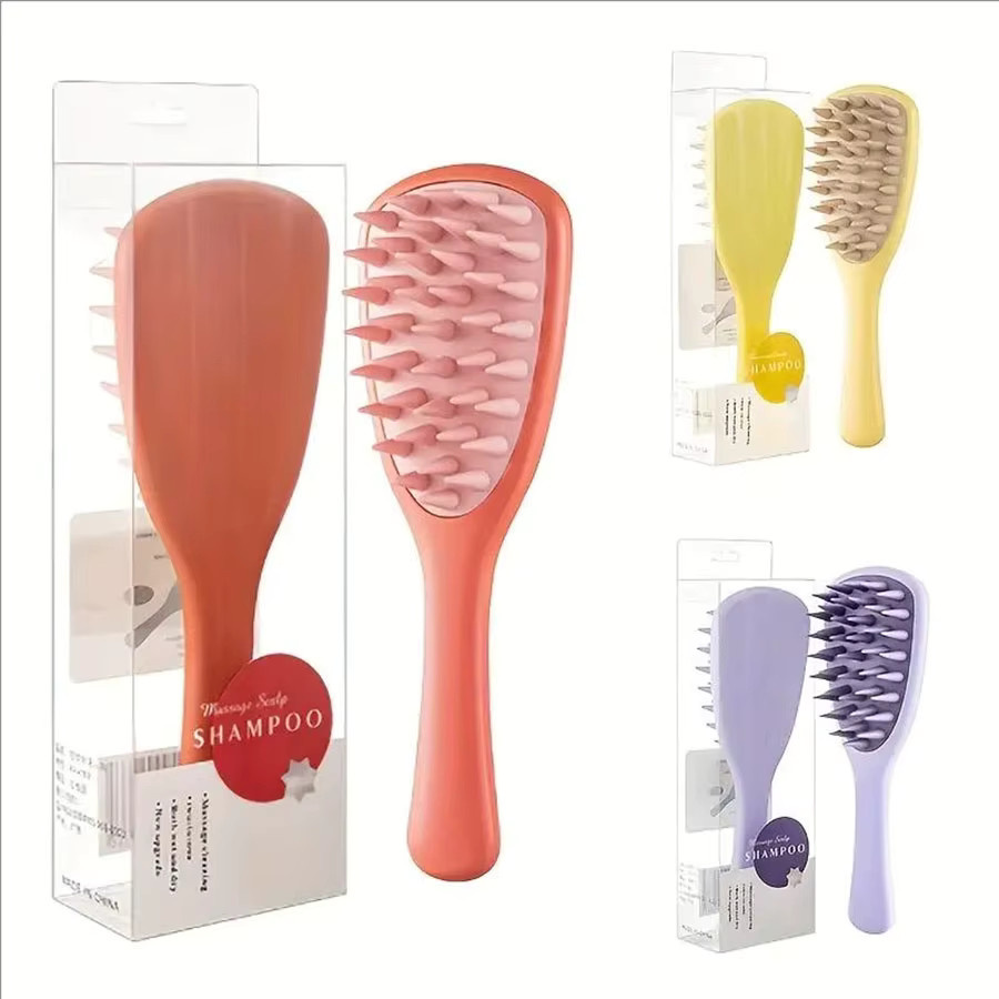 Silikon Shampoo-Bürste Kopfhautmassage-Kamm, Unisex - Bild 2