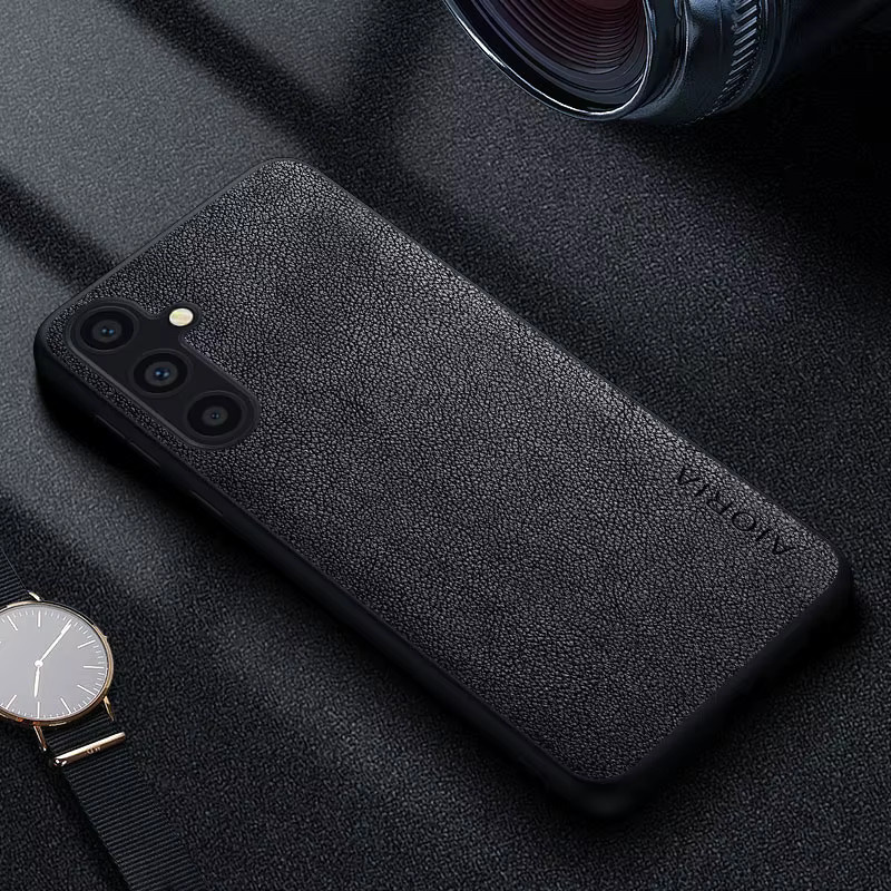 Premium Handyhülle aus PU-Leder für Samsung Galaxy A35 A37 A36 A34 A33 A32 A31 5G in Braun im Retro Business Style - Bild 2
