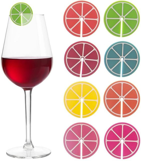 SuperMerchantEU Markierungen für Gläser und Becher, 8 Stück, Multicolor - Bild 1