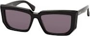 Max Mara MM 0126 01A Sonnenbrille, Rechteckig, Vollrand, Kunststoff, Damen, black grey - Bild 1