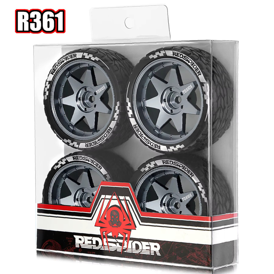 RC Racing Mate Räder Reifen Set, 1:10, Metall, Schwarz - Bild 4