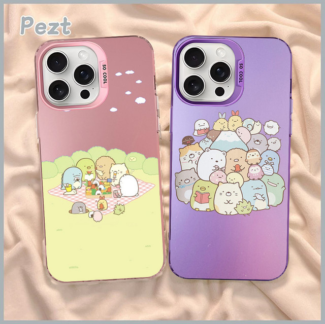 Sumikko Gurashi Handyhülle für iPhone 16 15 Pro Max 14 Plus 13 12 11 in Silber - Bild 1