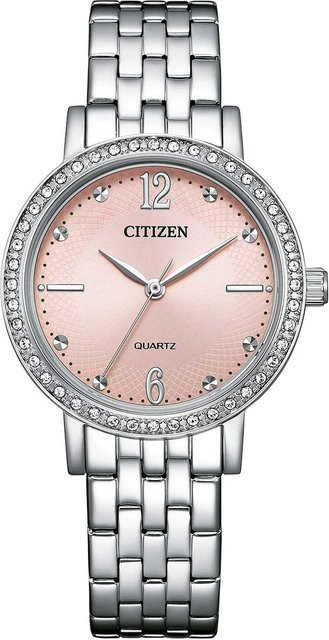 Citizen Armbanduhr, Quarz, Edelstahl, Pink, 31 mm, Damen - Bild 1