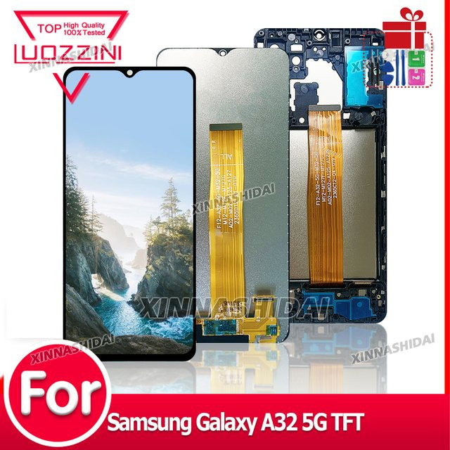 Samsung Galaxy A32 5G LCD-Display Ersatz Rahmenbaugruppe mit Touchscreen in Schwarz - Bild 1