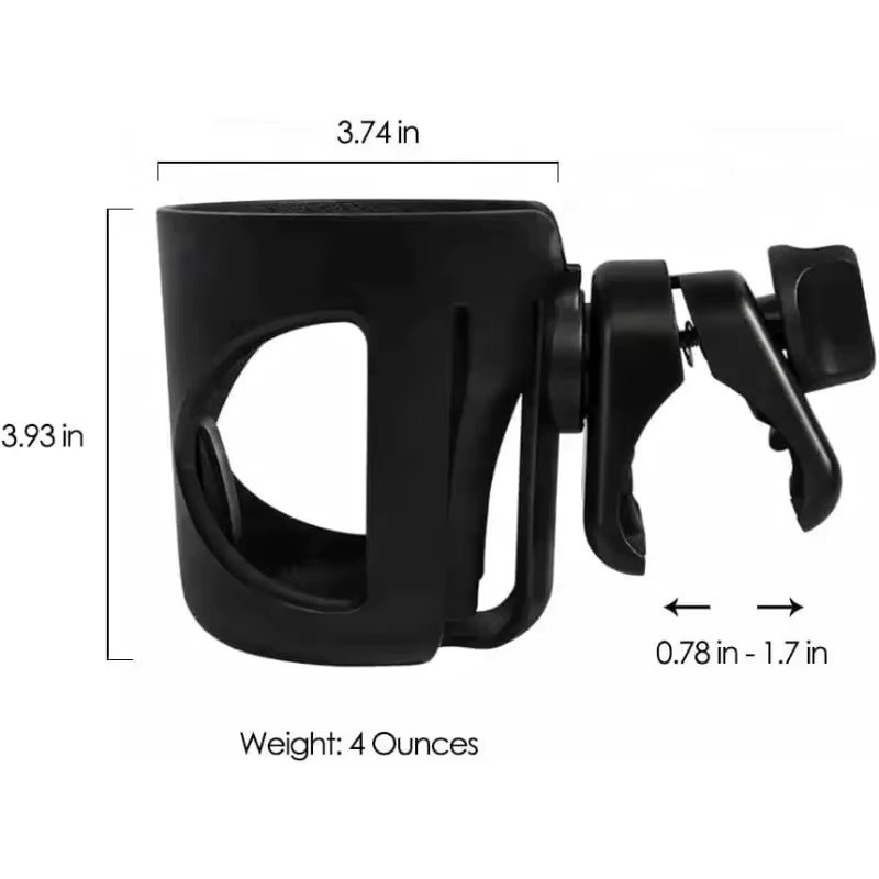 Digital Nc Kinderwagen-n-Sip Getränkehalter für Stanley Quencher und IceFlow in Schwarz - Bild 2