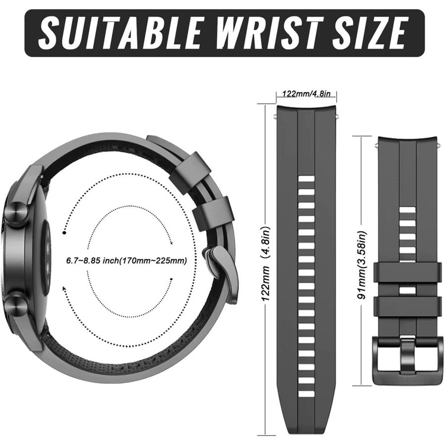 Uhrenarmband Zeblaze, Silikon, 22 mm, Unisex - Bild 1